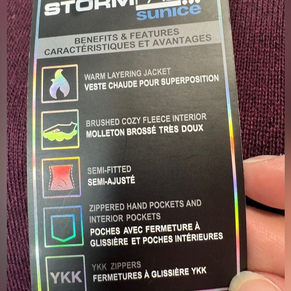 Sunice Stormpack Zip Jacket Burgundy - Picture 7 of 10